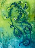 Under the Azure  2020  9x12 Octopus