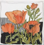 GuttormssonR-2021-Poppies-on-Parade-watercolor-ink-8x8-65-002